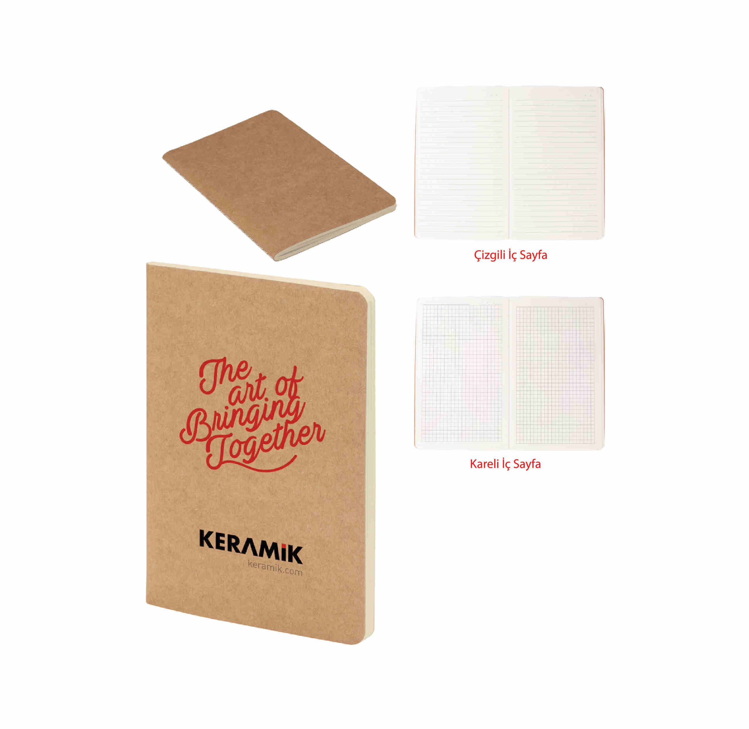 Promosyon Dikişli Defter GD-100 | Geri Dönüşümlü Logo Baskılı Kraft Defter